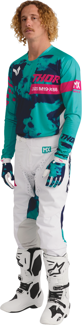 Adult - Thor Launchmode Bleach Jersey - White/Aqua