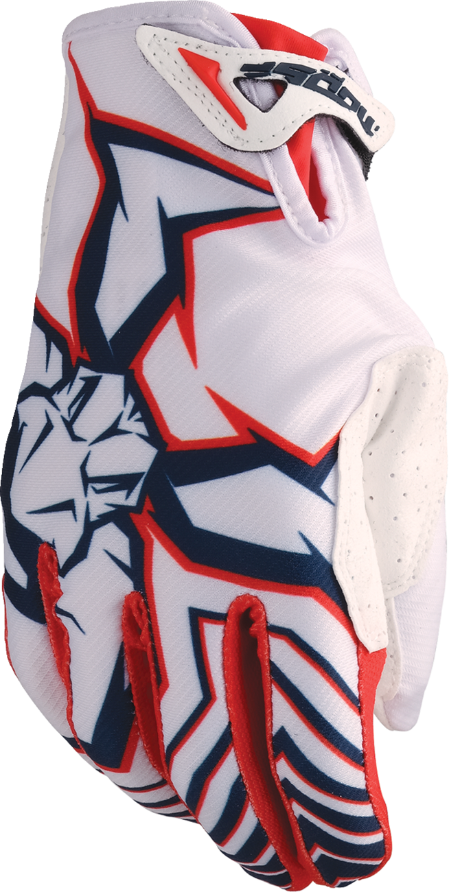 Adult - Moose Agroid™ Pro Gloves - Red/White/Blue