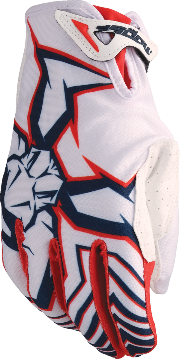 Adult - Moose Agroid™ Pro Gloves - Red/White/Blue