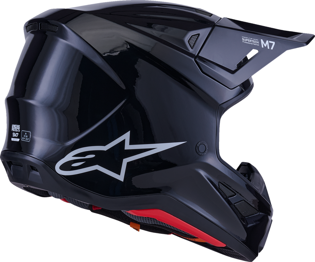 Adult - Alpinestars SM7 Solid Helmet - Gloss Black