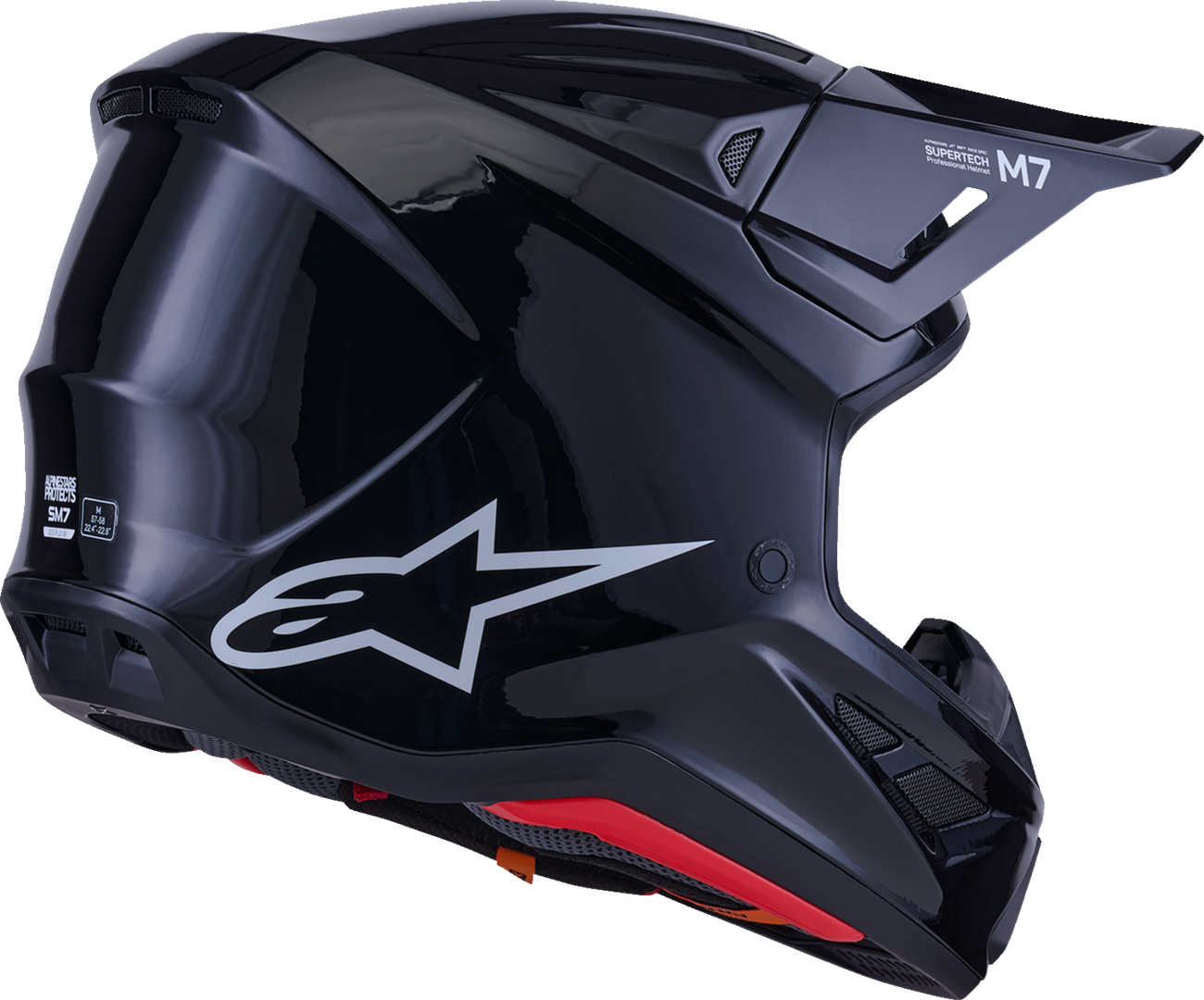 Adult - Alpinestars SM7 Solid Helmet - Gloss Black