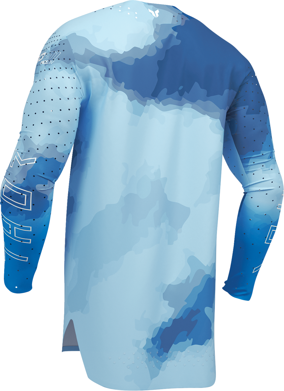 Adult - Thor Sportmode Carbon Jersey - Electric Blue/Powder Blue