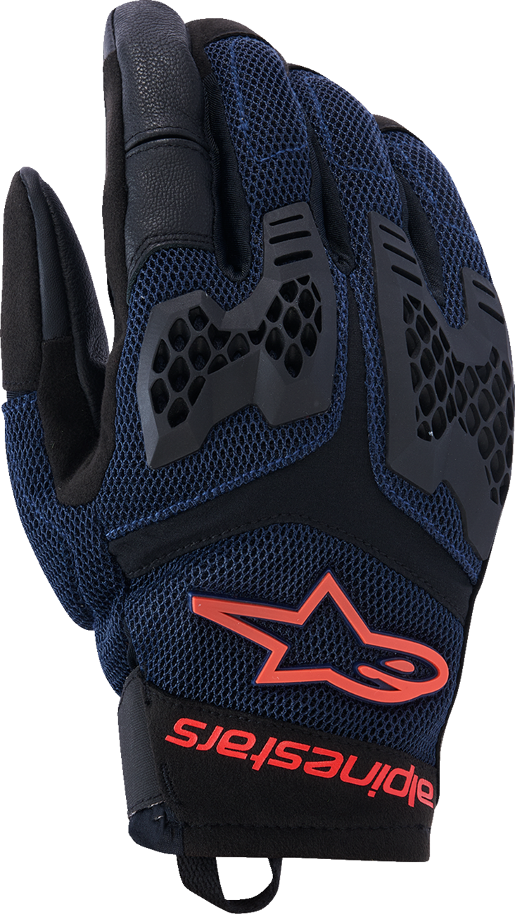 Adult - Alpinestars Manti Air Gloves - Deep Blue/Fluo Red/Asphalt