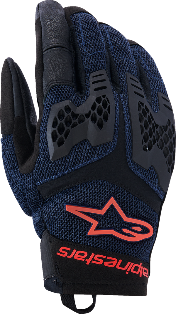 Adult - Alpinestars Manti Air Gloves - Deep Blue/Fluo Red/Asphalt