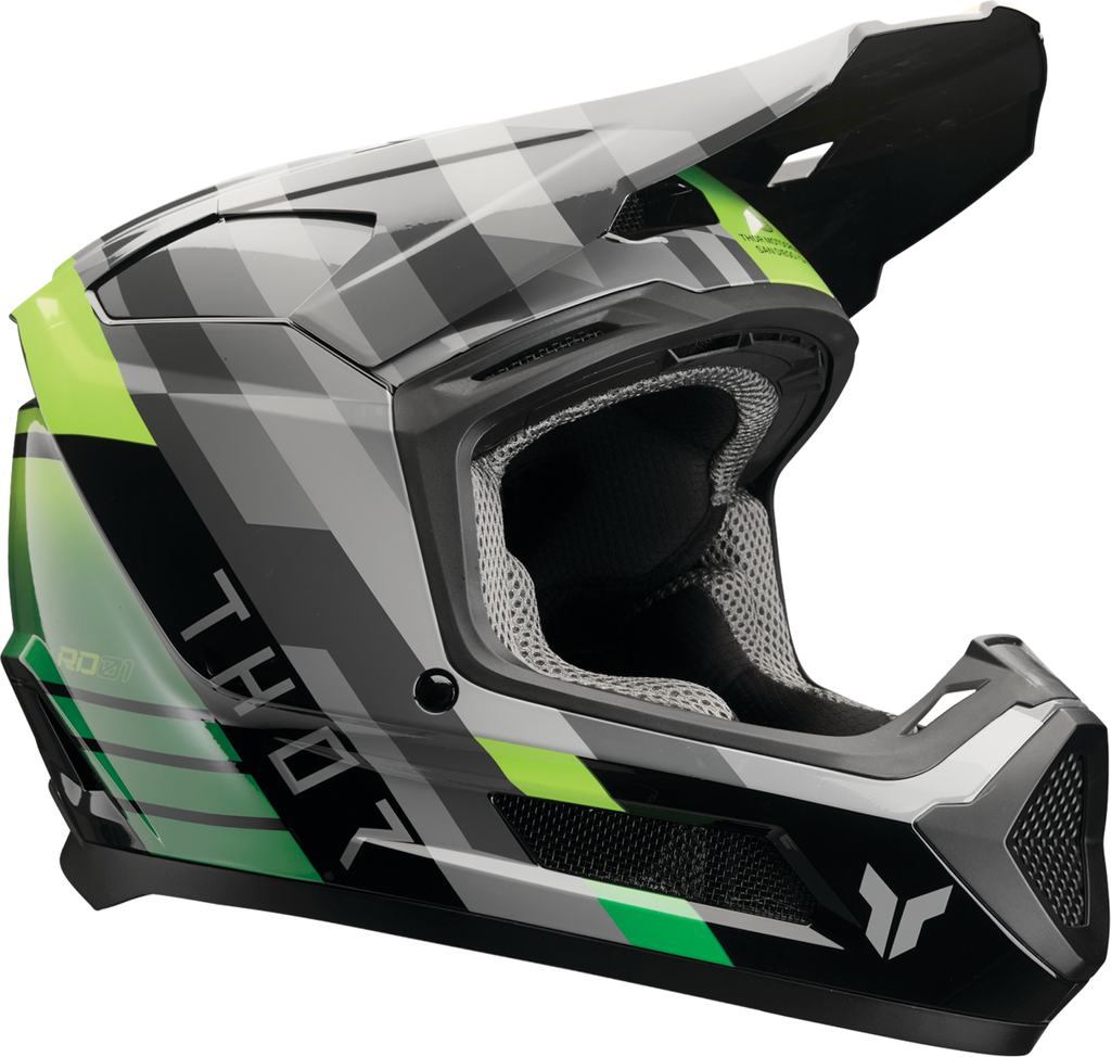 Youth - Thor Fleet Camber Helmet - Black/Green