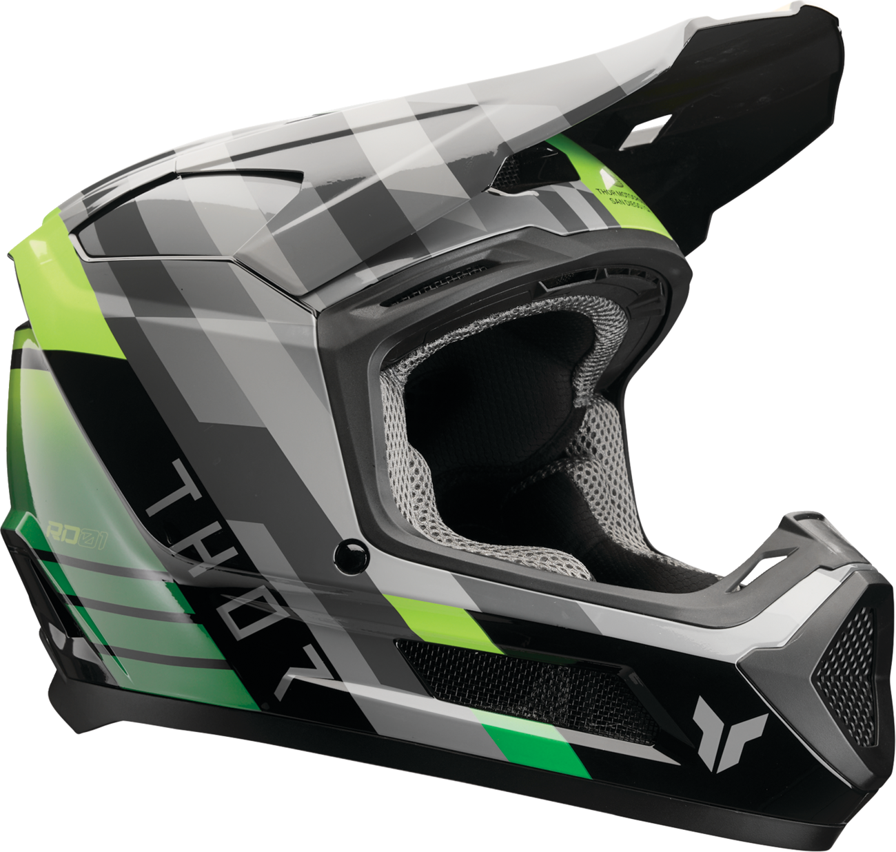 Youth - Thor Fleet Camber Helmet - Black/Green