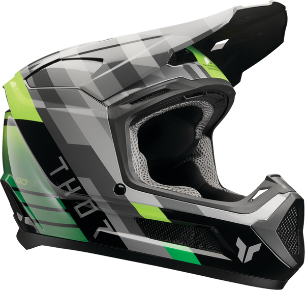 Youth - Thor Fleet Camber Helmet - Black/Green