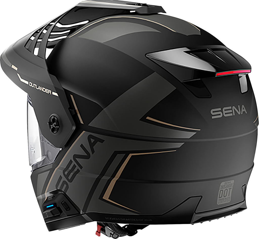Adult - Sena Outlander Helmet - Matte Black
