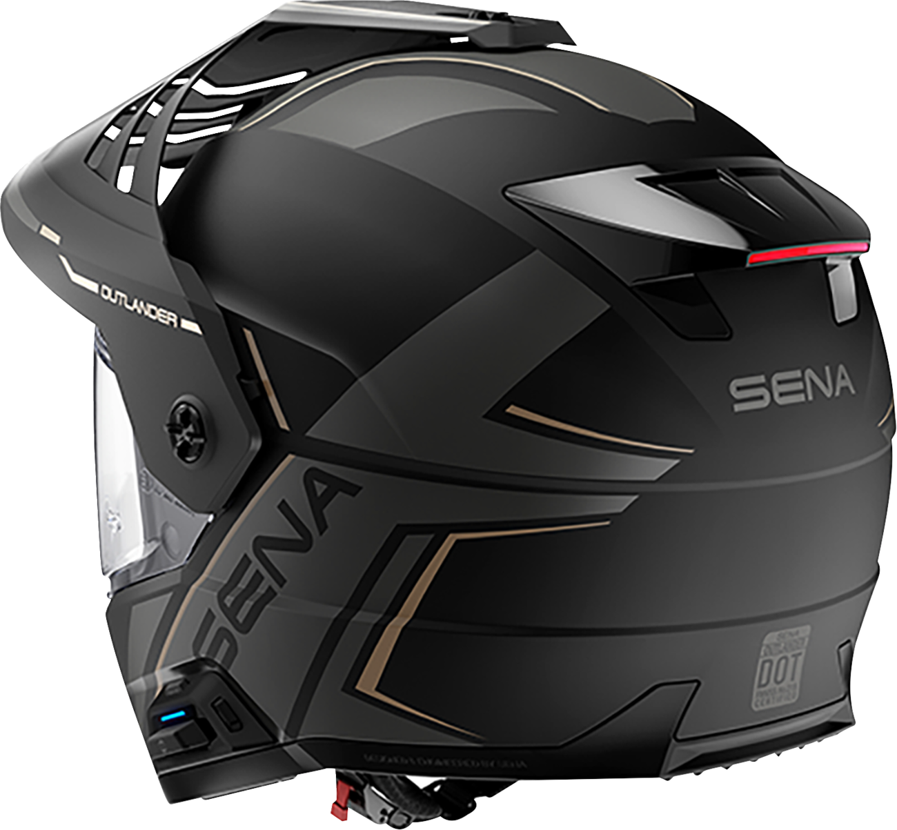 Adult - Sena Outlander Helmet - Matte Black