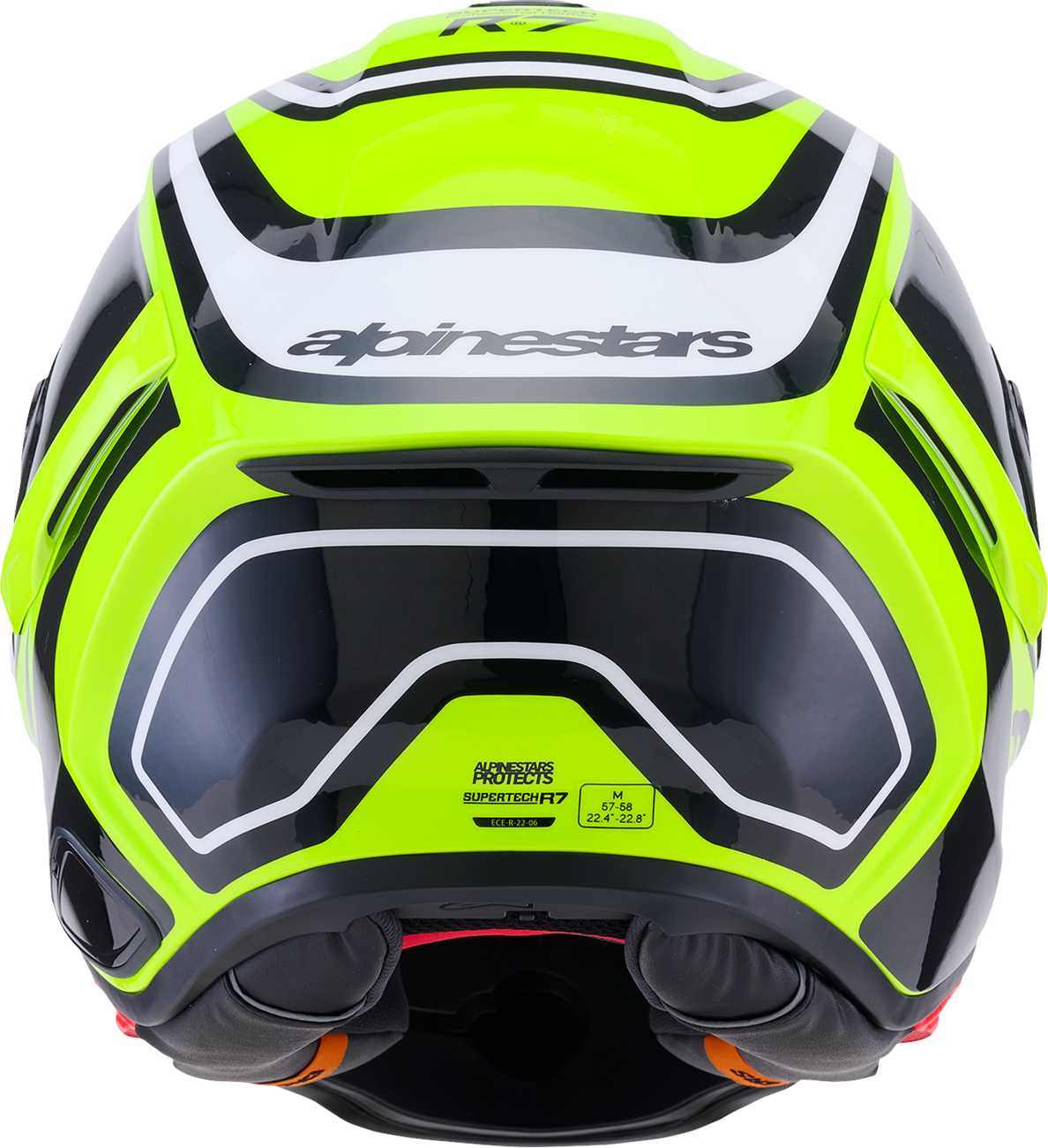 Adult - Alpinestars Supertech R7 Zeal Helmet - Gloss Yellow Fluo/Black/White