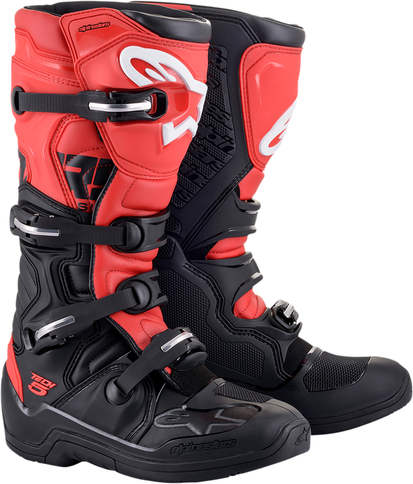 Adult - Alpinestars Tech 5 Boots - Black/Red- US 7 / EU 40.5