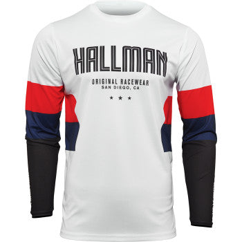 Thor | Hallman Differ Draft | Adult MX Jersey | White/Red/Navy | 2XL