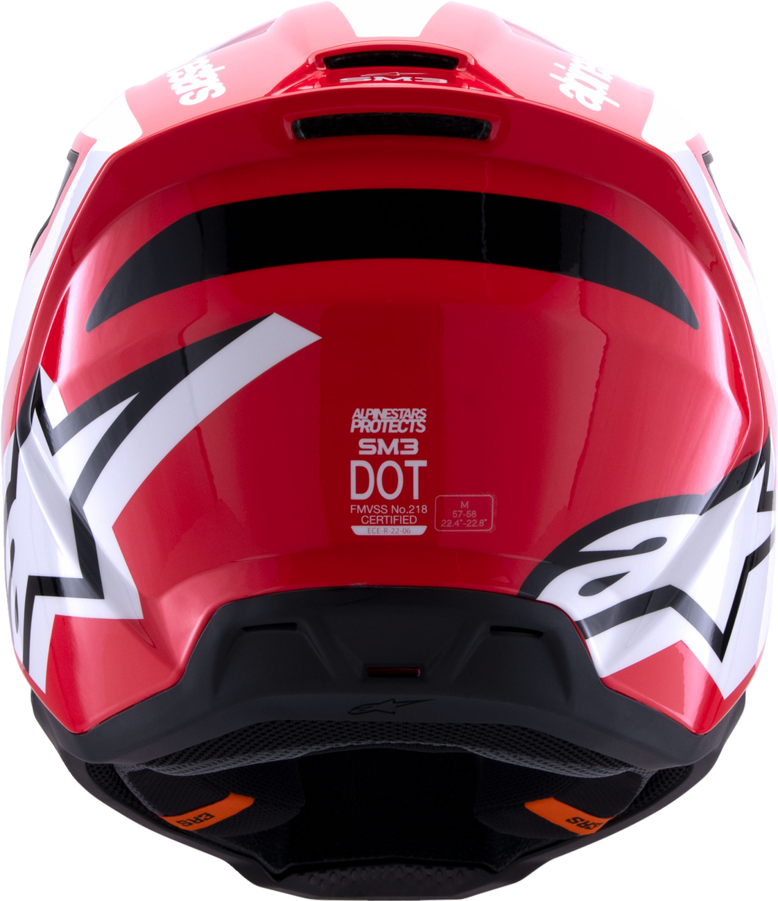 Adult - Alpinestars SM3 Heat Helmet - Gloss Red/White/Black