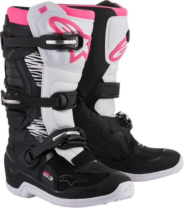 Adult - Alpinestars Stella Tech 3 Boots - Black/White/Pink