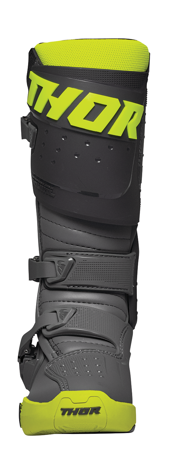 Adult - Thor Radial MX Boots - Gray/Fluorescent Yellow