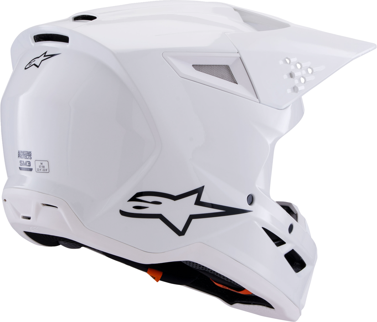 Adult - Alpinestars SM3 Solid Helmet - Gloss White