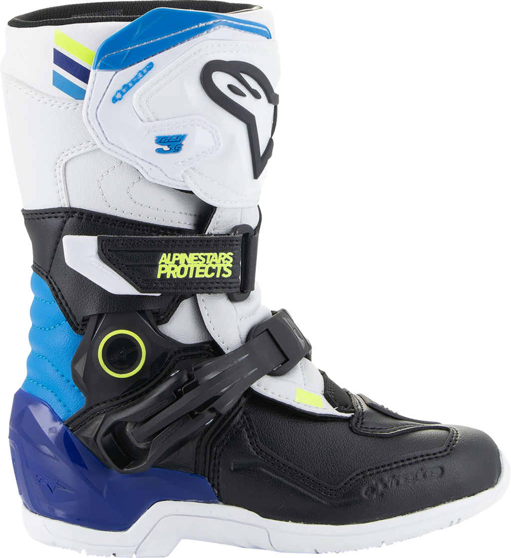 Adult - Alpinestars Kids Tech 3S Boots - White/Black/Blue