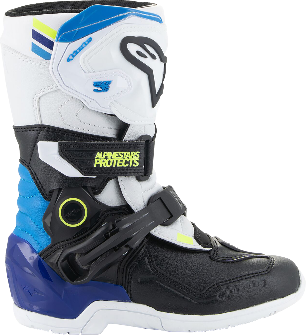 Adult - Alpinestars Kids Tech 3S Boots - White/Black/Blue