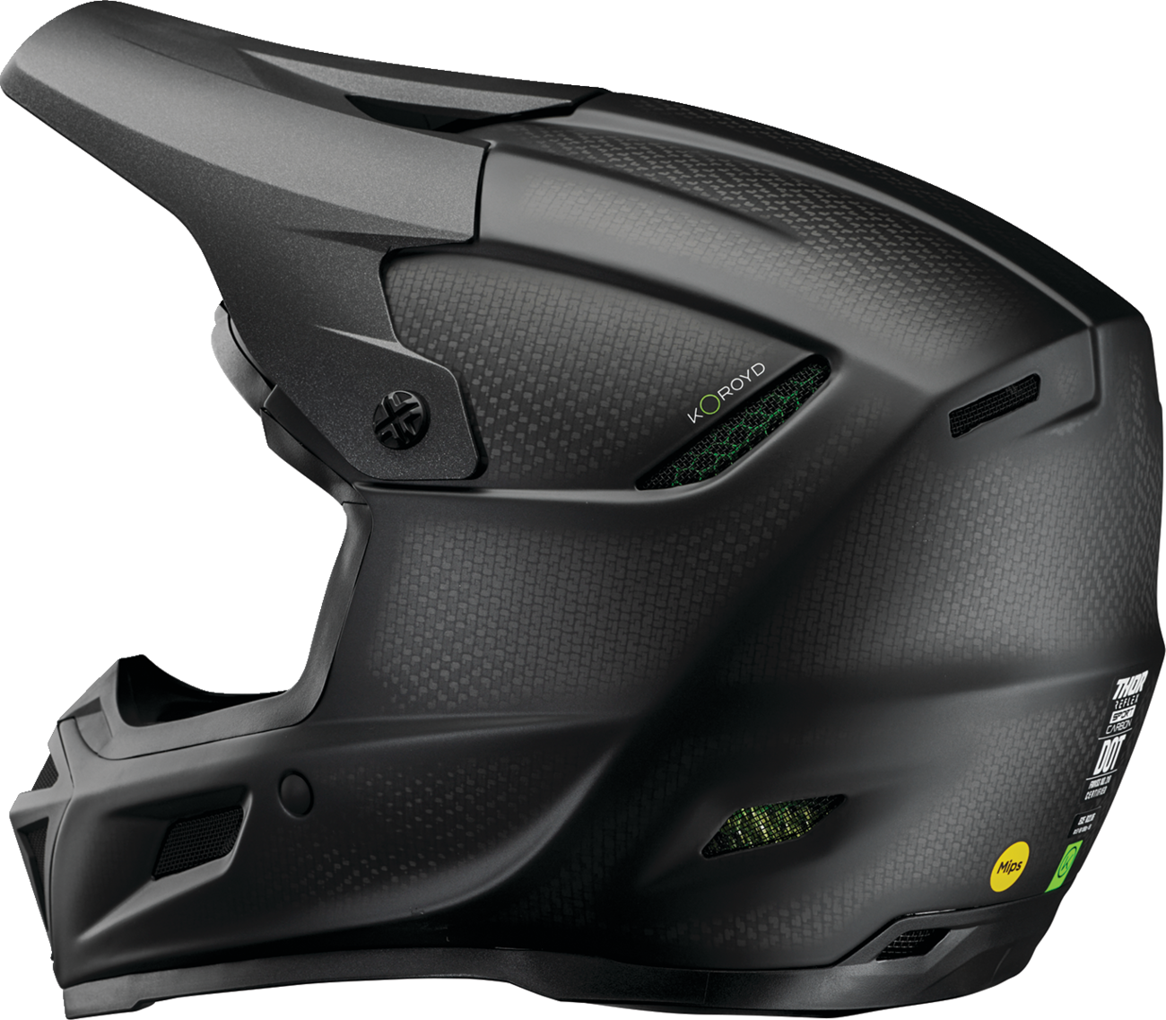 Adult - Thor Reflex Sport Carbon Stealth MIPS® Helmet - Black