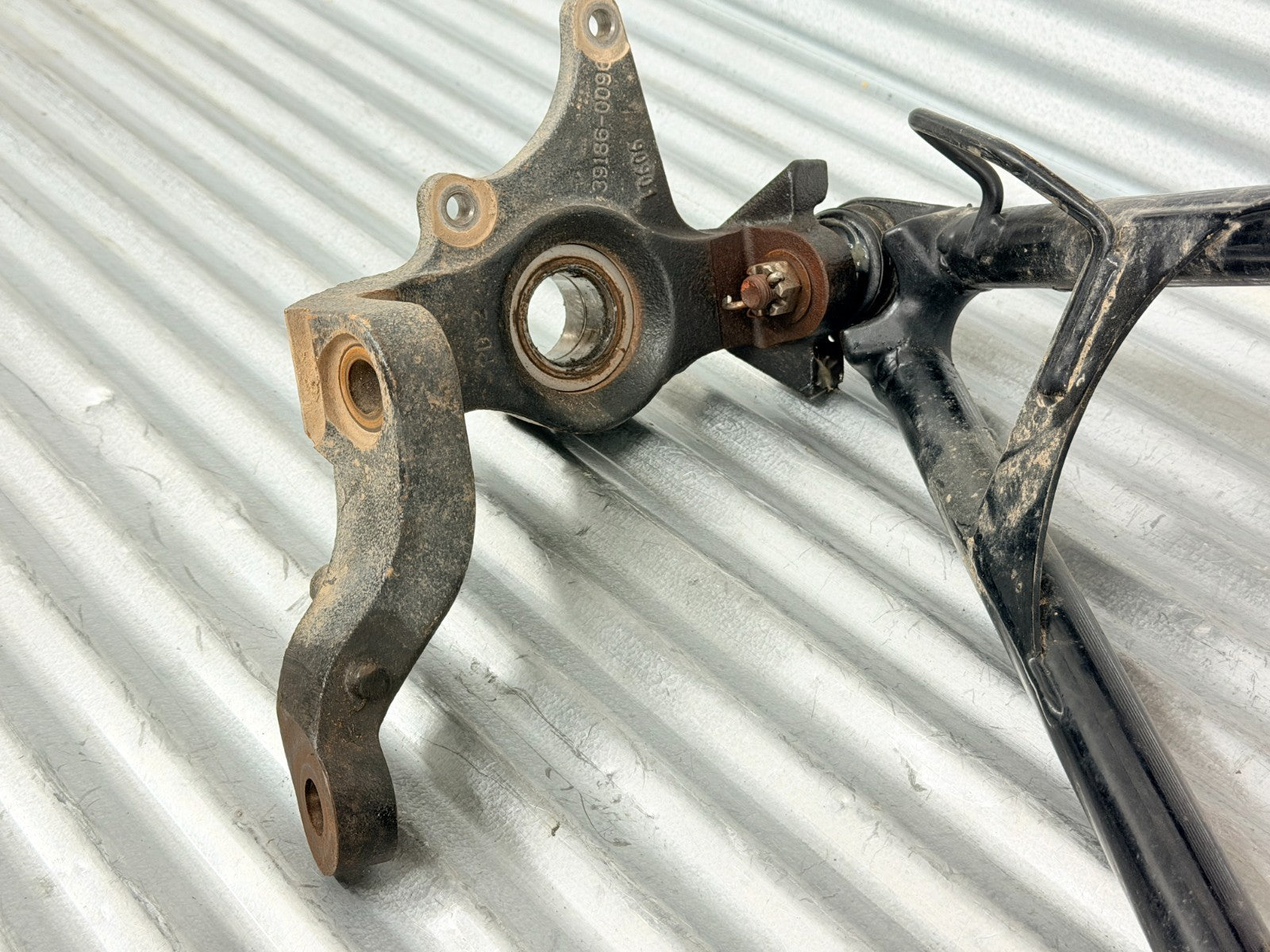 2010 Kawasaki Teryx 750 Left Front Knuckle with A-Arm OEM 39186-0096