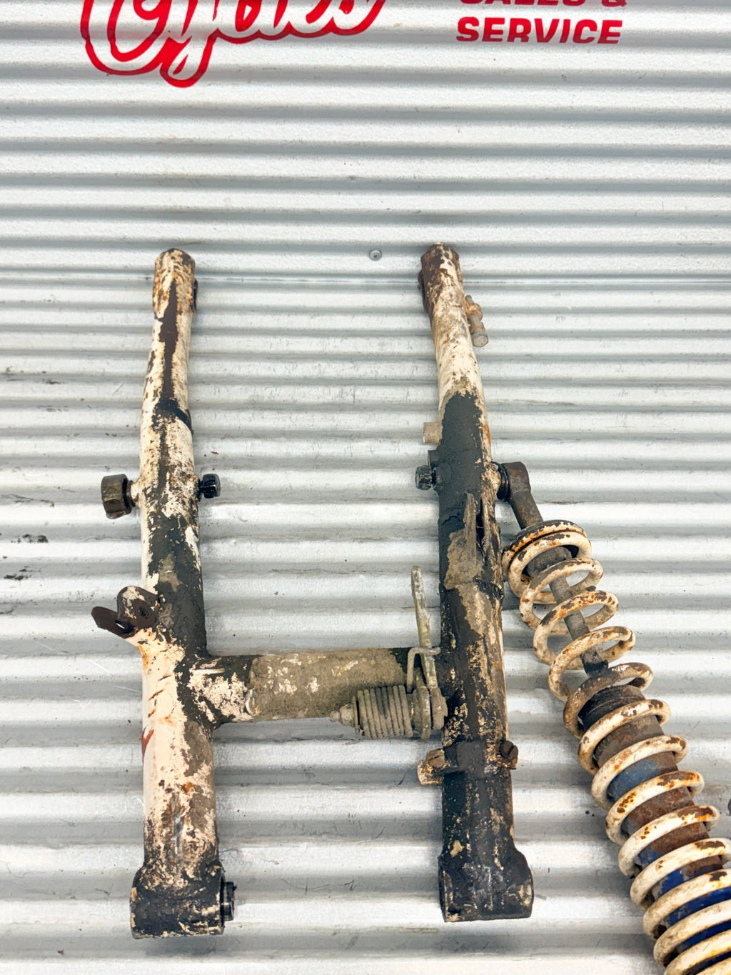 1984 Husqvarna CR WR XC OEM Swingarm Assembly W/ Rear Shocks Suspension
