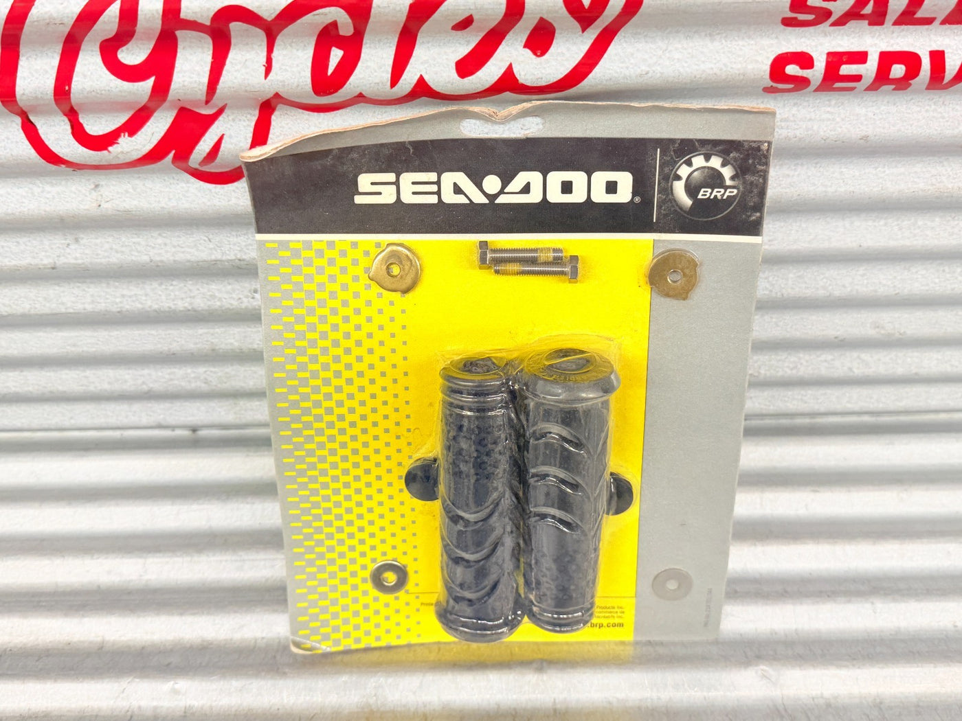 New OEM Sea-Doo 2002-2004 Handle Grip Kit Pewter Black 295500980