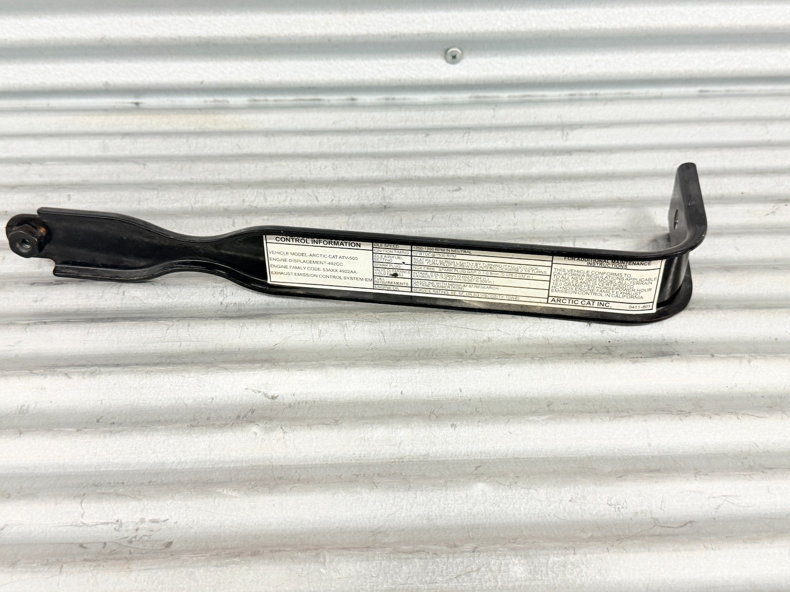2005 Arctic Cat 500 4x4 Automatic Front Bumper Mounting Bracket  OEM 1506-065