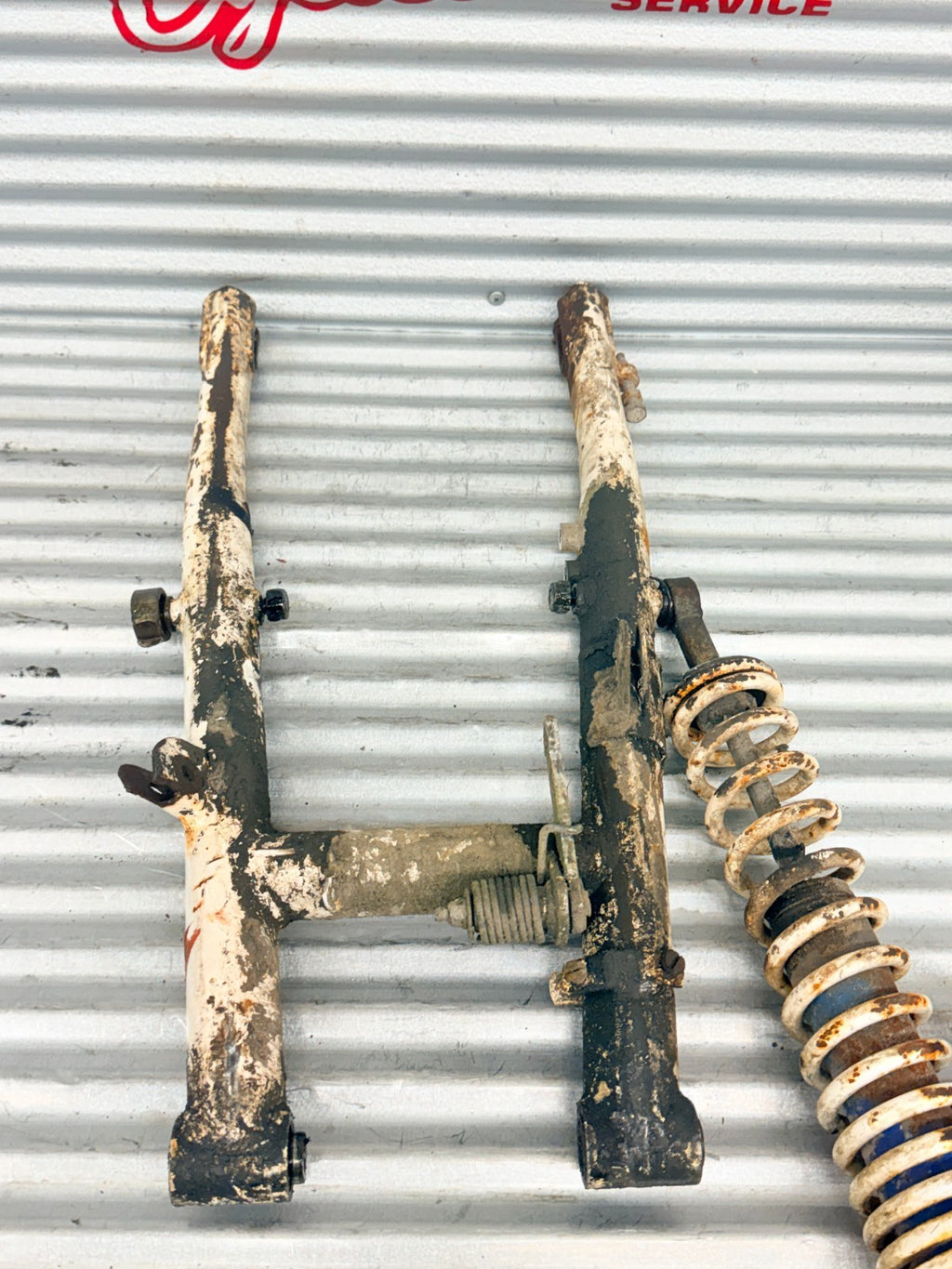 1984 Husqvarna CR WR XC OEM Swingarm Assembly W/ Rear Shocks Suspension