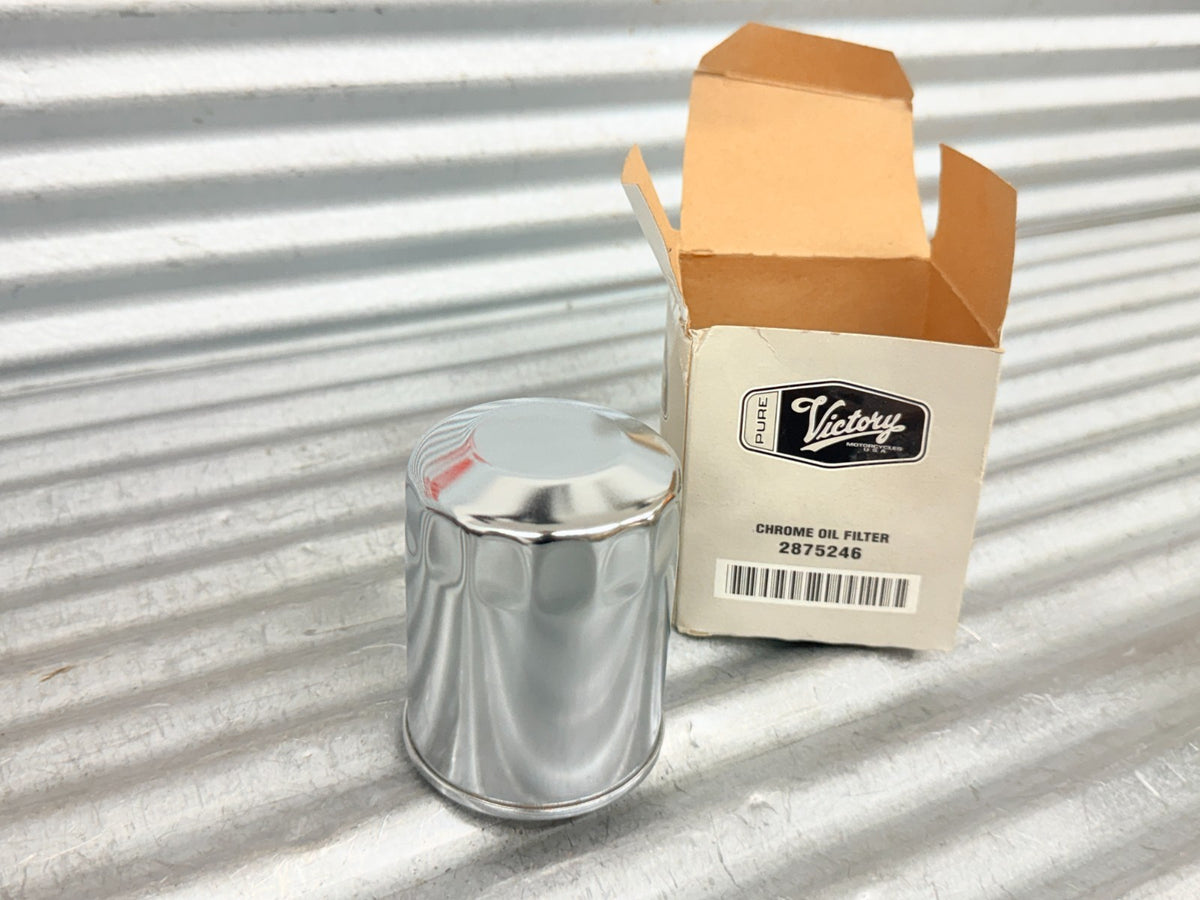 2003-2017 Victory OEM Chrome Oil Filter 2875246 Vegas Hammer Cross Country