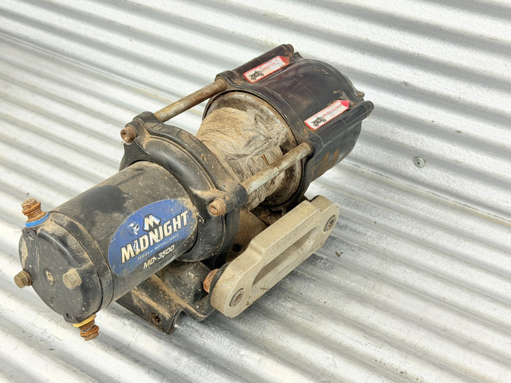 VIPER Midnight MD-3500 UTV/ATV 3500lb Synthetic Rope Winch