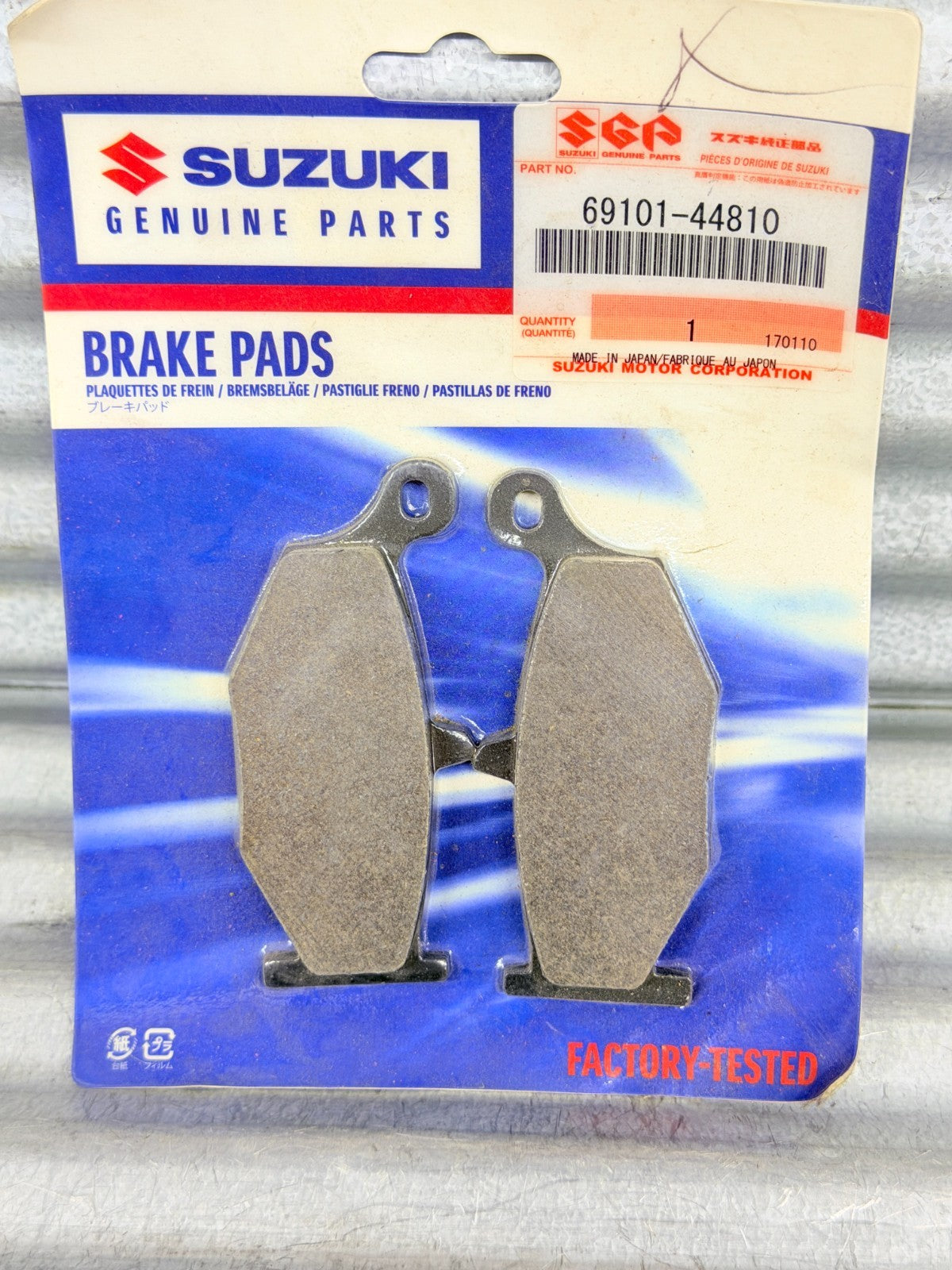 New OEM Suzuki GSX-R600 GSX-R750 06-10 Rear Brake Pad Set 69101-44810