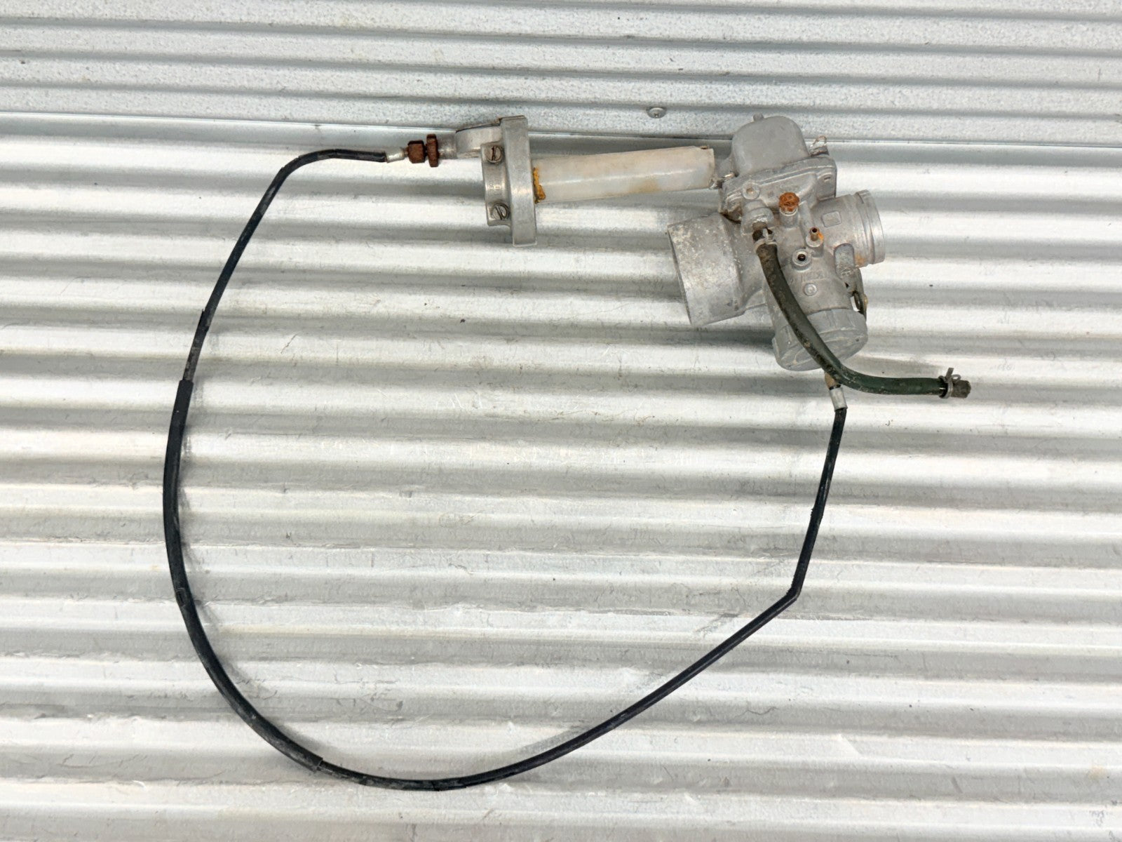 1984 Husqvarna CR WR XC OEM Carburetor Throttle Cable Housing Grip Assembly