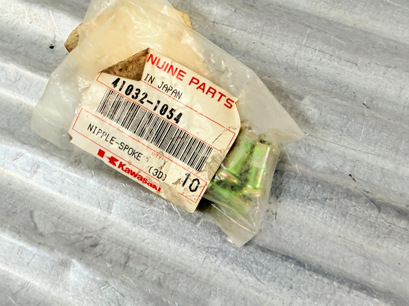 10x New OEM Kawasaki Spoke Nipples KDX KLR KX 41032-1054