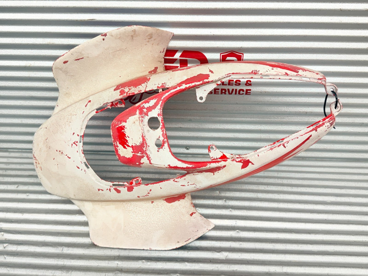99-04 Honda TRX400EX OEM Race Cut Front Fender Plastic Red White Painted