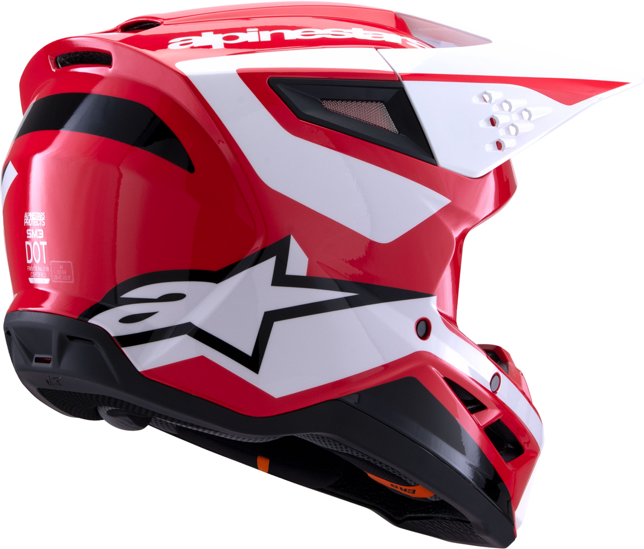 Adult - Alpinestars SM3 Heat Helmet - Gloss Red/White/Black