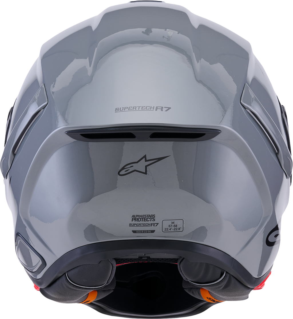 Adult - Alpinestars Supertech R7 Helmet - Gloss Gray