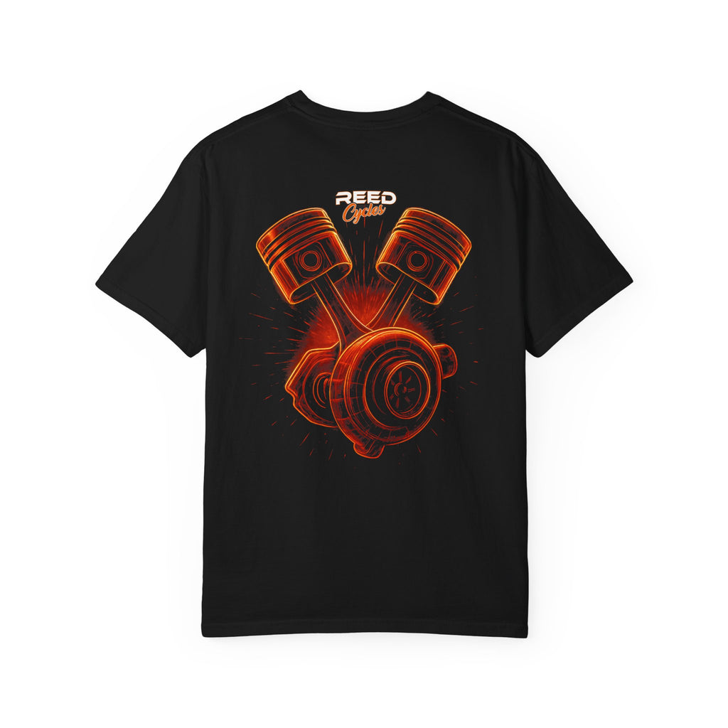Reed Cycles Boosted Fire Pistons Tee