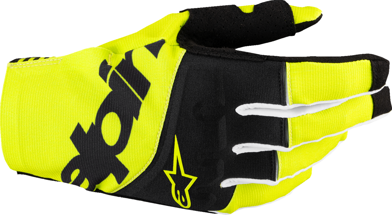 Adult - Alpinestars Techstar MX Gloves - Black/Fluo Yellow