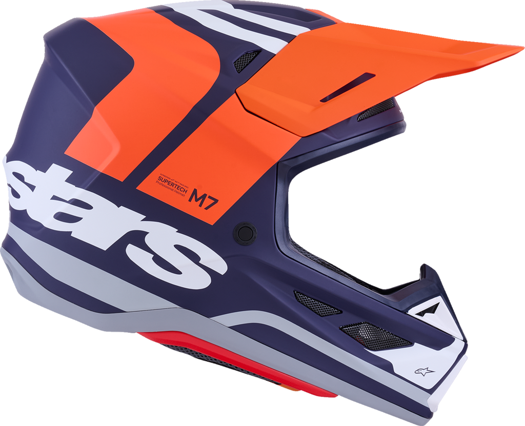 Adult - Alpinestars SM7 Core Helmet - Matte Orange/Blue