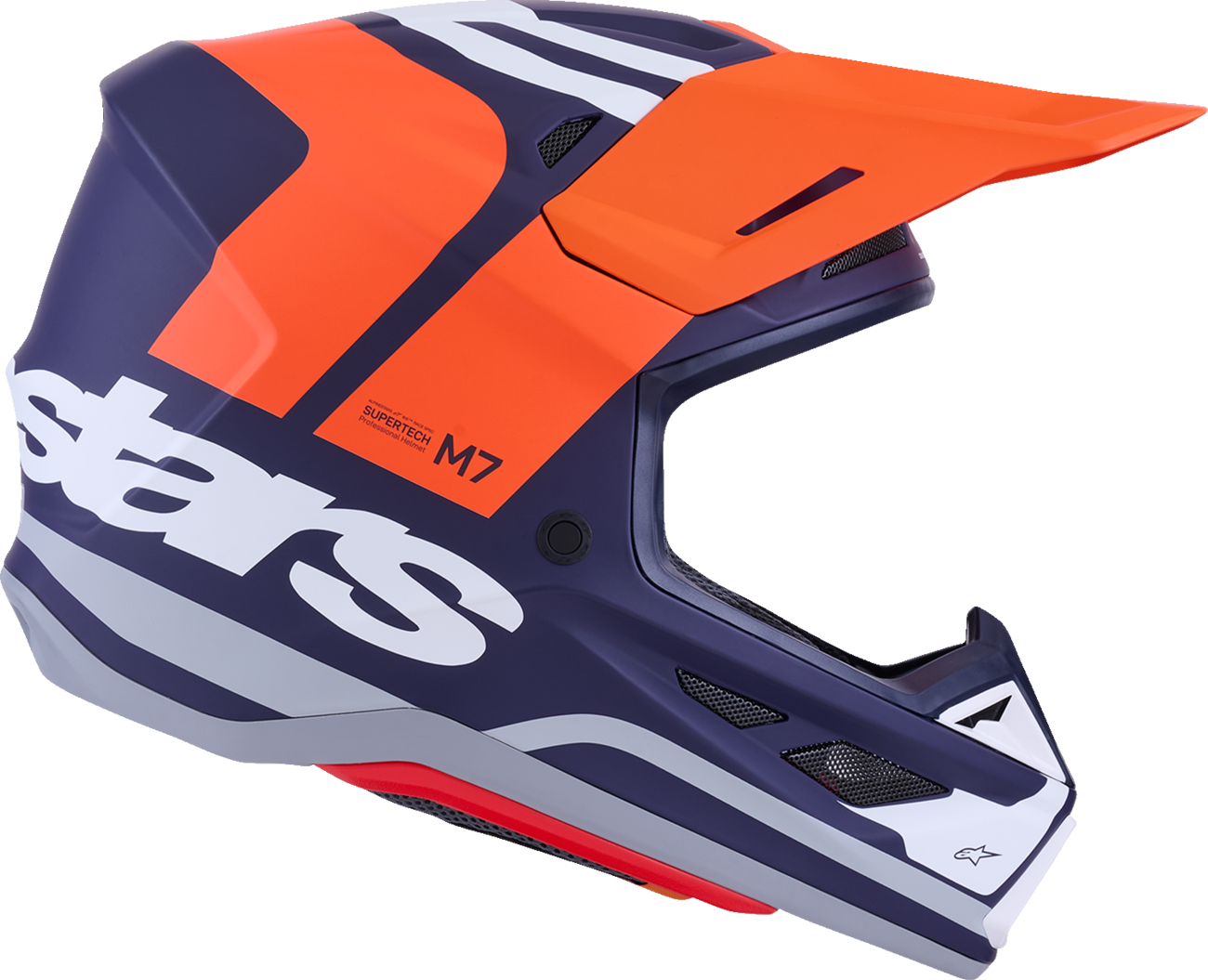 Adult - Alpinestars SM7 Core Helmet - Matte Orange/Blue