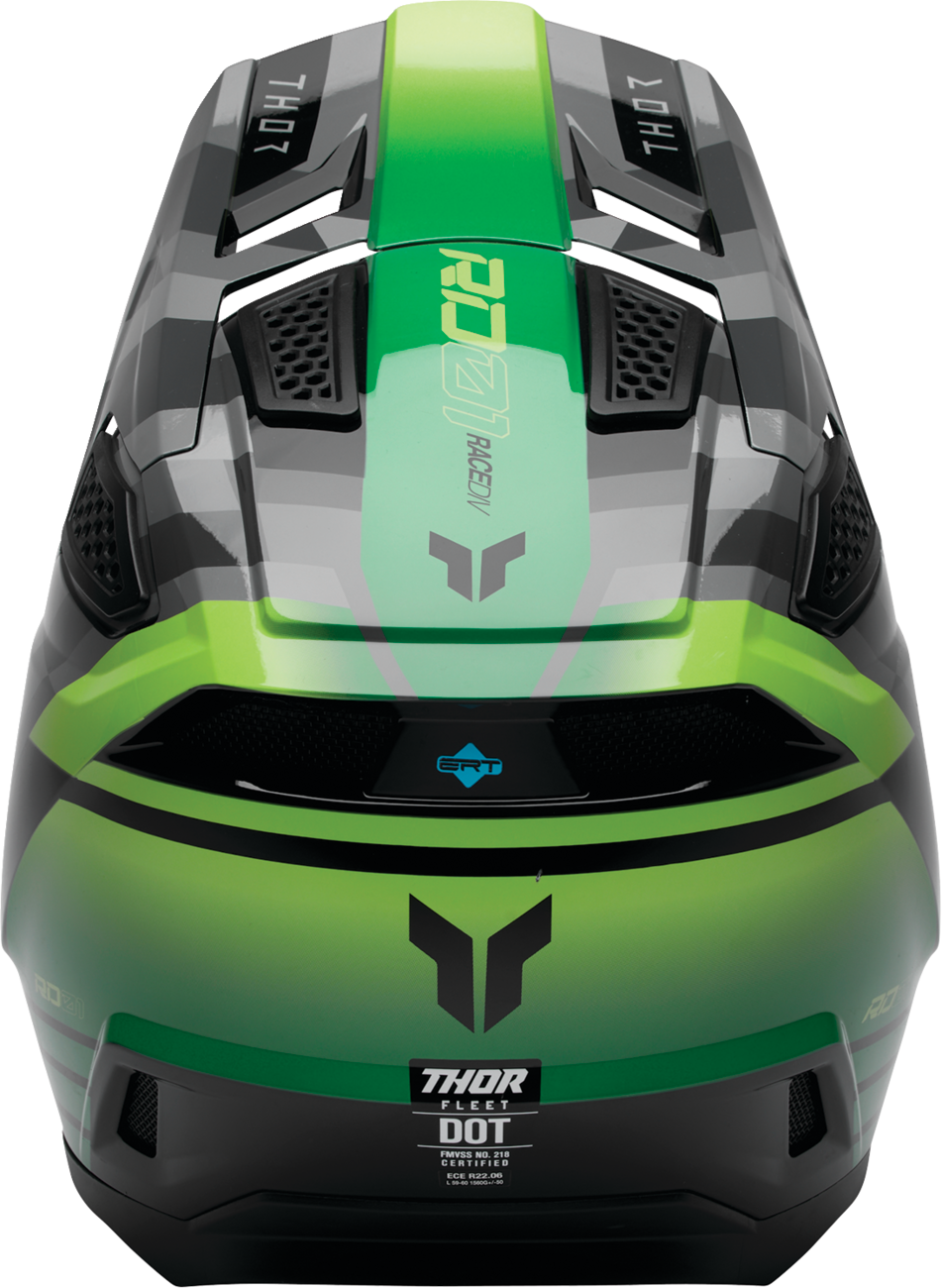 Adult - Thor Fleet Camber Helmet - Black/Green