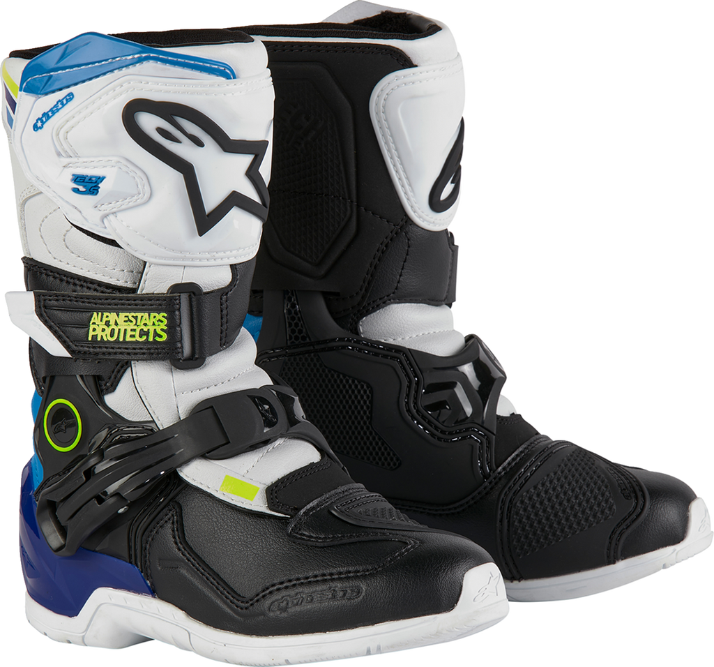 Adult - Alpinestars Kids Tech 3S Boots - White/Black/Blue