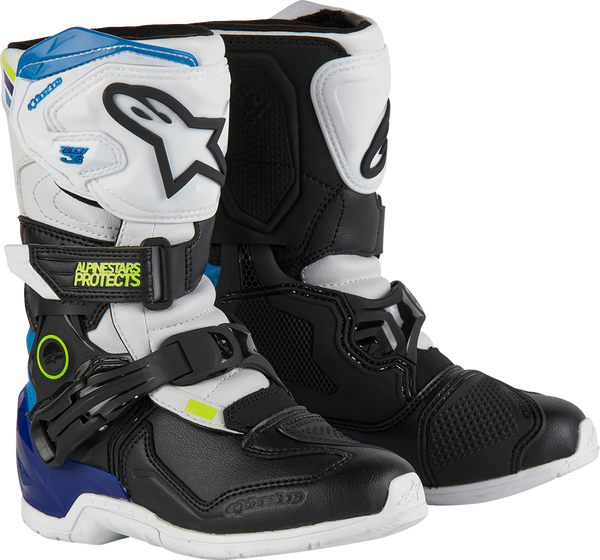 Adult - Alpinestars Kids Tech 3S Boots - White/Black/Blue