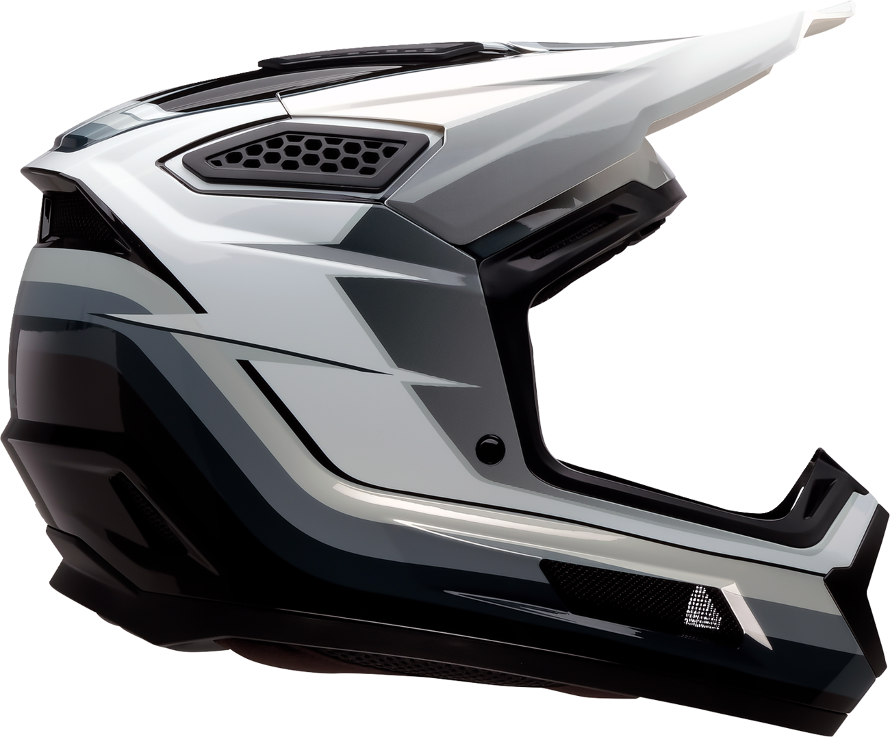 Adult - Z1R Dirt Maxx Vortex Helmet - Black/White/Gray