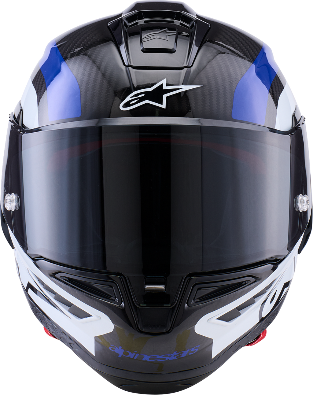 Adult - Alpinestars Supertech R10 Arius Helmet - Gloss Black/White/Blue