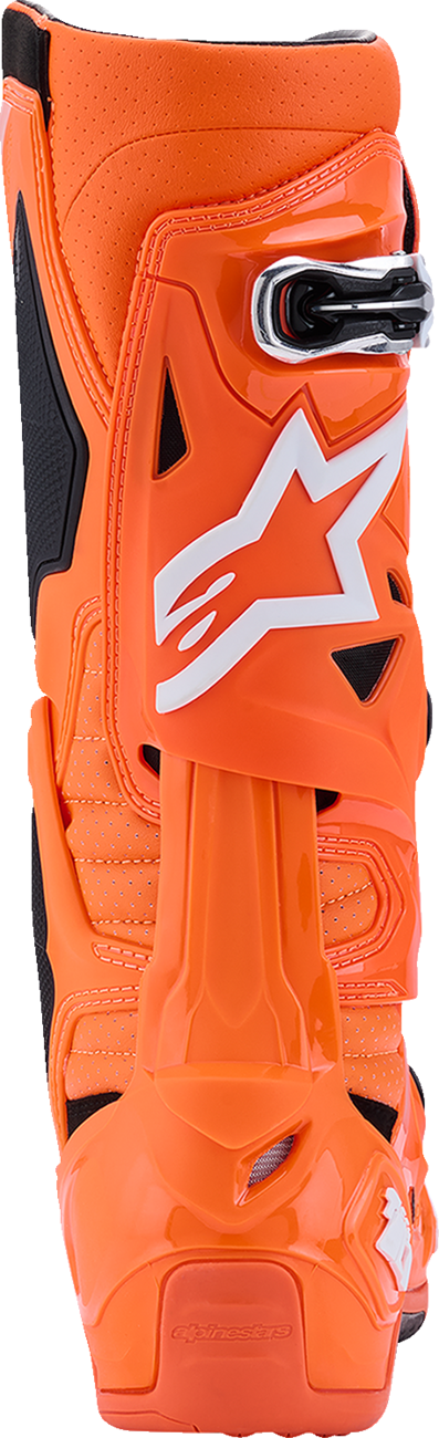 Adult - Alpinestars Tech 10 Supervented Boots - Fluorescent Orange/Black/White