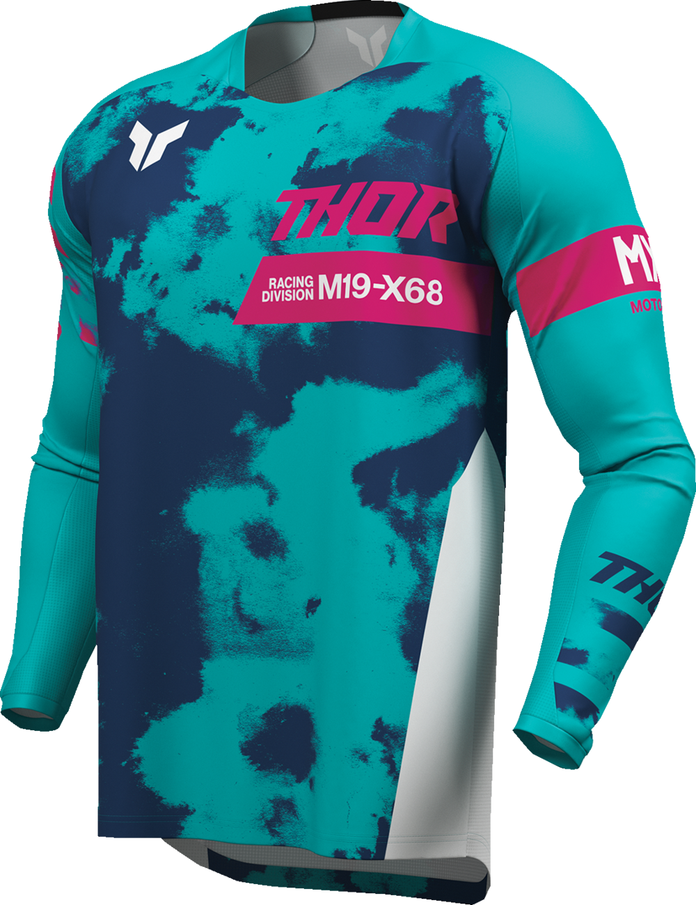 Youth - Thor Launchmode Bleach Jersey - White/Aqua