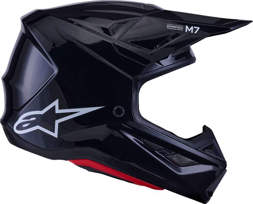 Adult - Alpinestars SM7 Solid Helmet - Gloss Black