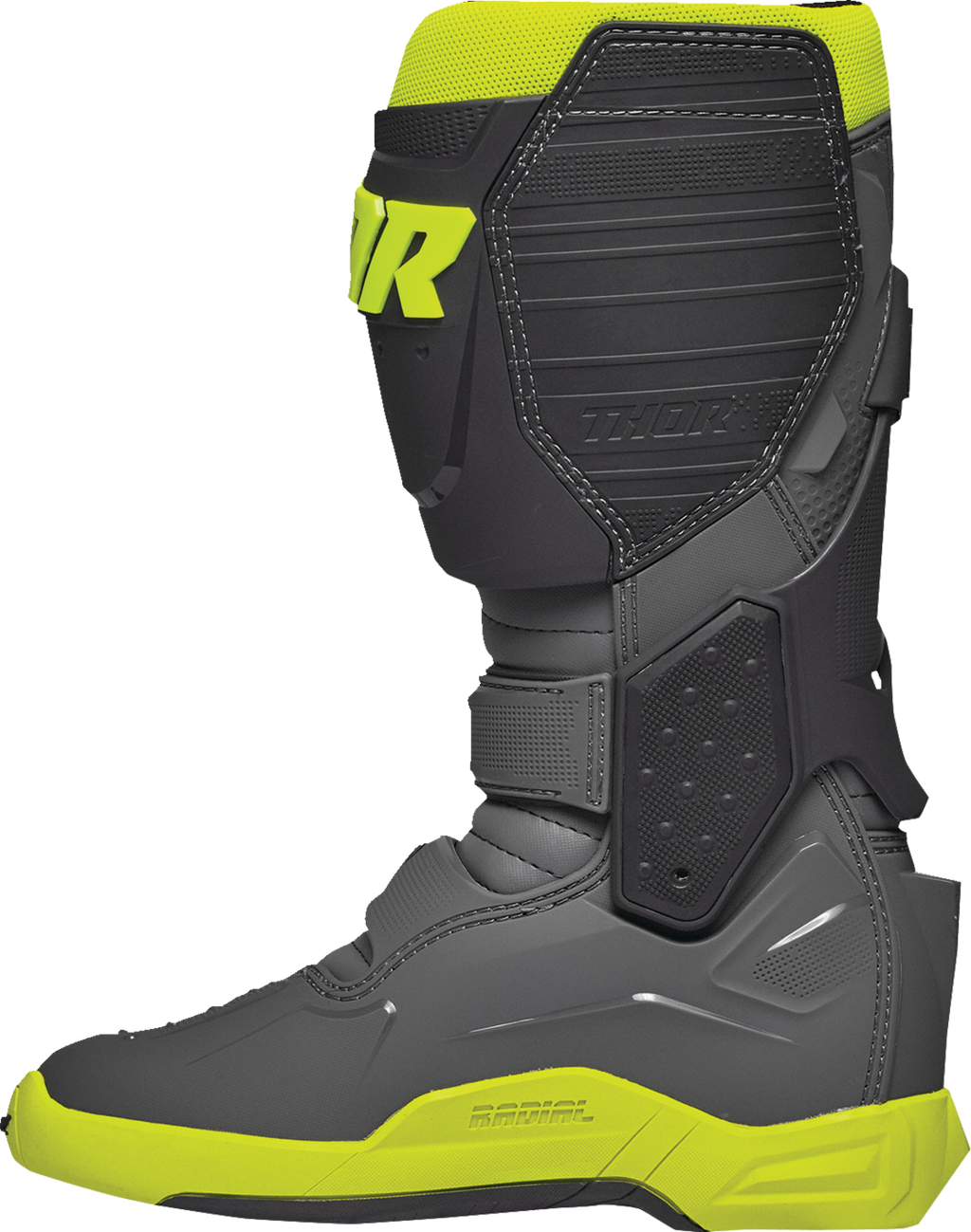 Adult - Thor Radial MX Boots - Gray/Fluorescent Yellow