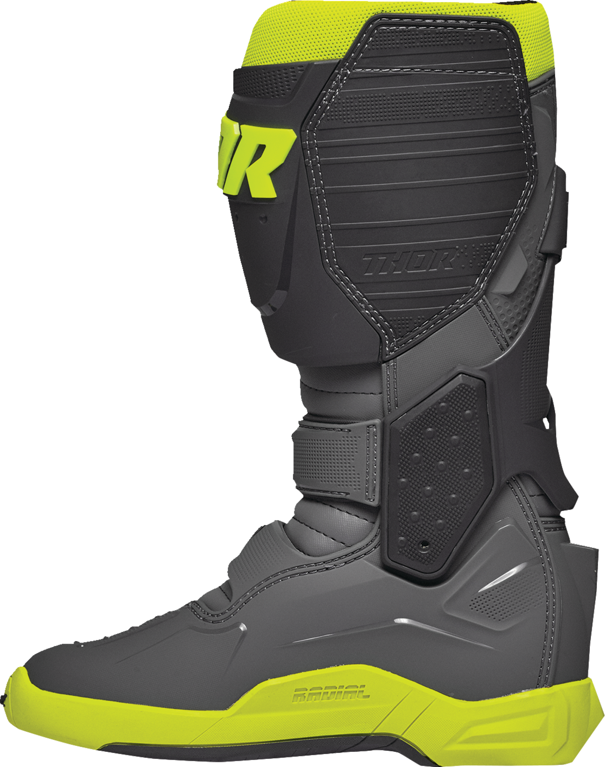 Adult - Thor Radial MX Boots - Gray/Fluorescent Yellow